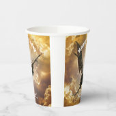 Dragon Happy Birthday naam Monogram Fantasy Papieren Bekers (Links)