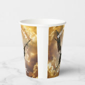 Dragon Happy Birthday naam Monogram Fantasy Papieren Bekers (Rechts)