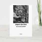 Dragon "Happy Birthday" wenskaart Kaart (Achterkant)