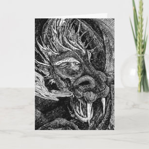 Dragon "Happy Birthday" wenskaart Kaart