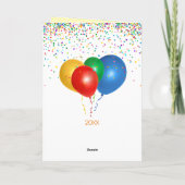 Dragon Happy Birthday Wish Boy's persoonlijke naam Kaart (Achterkant)