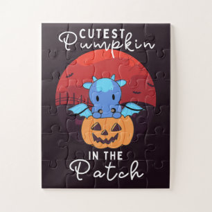 Dragon Happy Halloween-pompoen in de pleister Legpuzzel