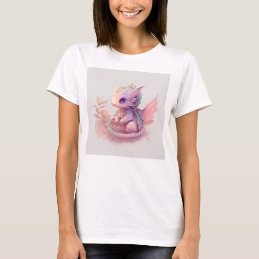 Dragon Hatchling Kawaii T-shirt (Voorkant)