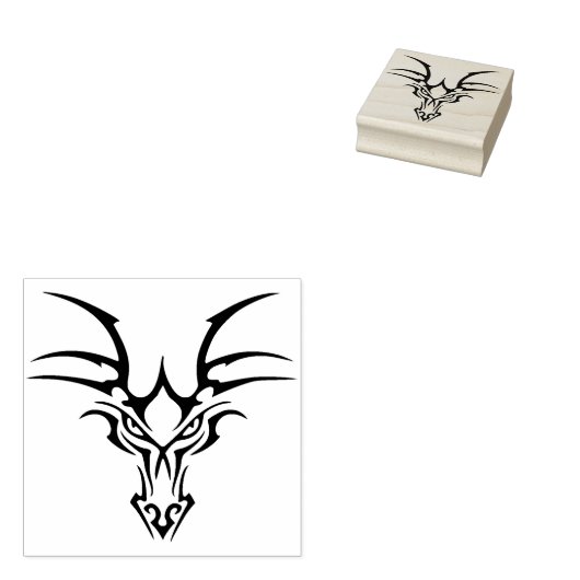 Dragon Head Art Stempel (Gestempeld)