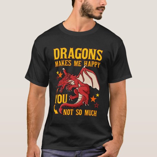 Dragon Head Grappig Leuke Fantasy Creature Pullove T-shirt (Voorkant)