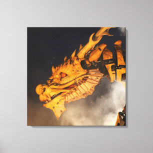 Dragon Head Red Eyes Canvas Afdruk