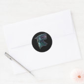 Dragon Head Ronde Sticker (Envelop)
