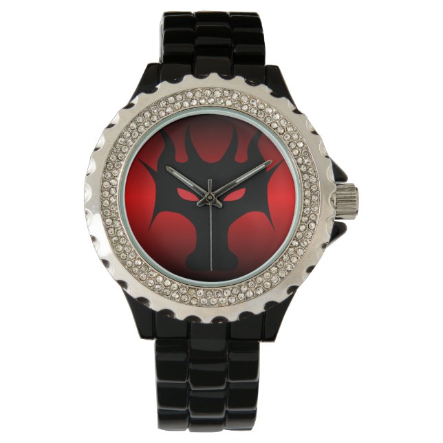 Dragon Head Silhouette Horloge (Voorkant)