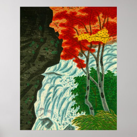 Dragon Head Waterfall in Nikko Maeda Masao 1944 Poster (Voorkant)