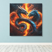 Dragon Heart Canvas Afdruk (Insitu (Houten vloer))