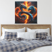 Dragon Heart Canvas Afdruk (Insitu (Slaapkamer))