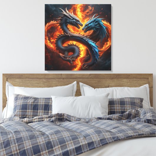 Dragon Heart Canvas Afdruk (Insitu (Slaapkamer))