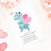 Dragon Heart Cute Valentijn Party Kaart