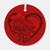 Dragon Heart Glas Ornament (Achterkant)