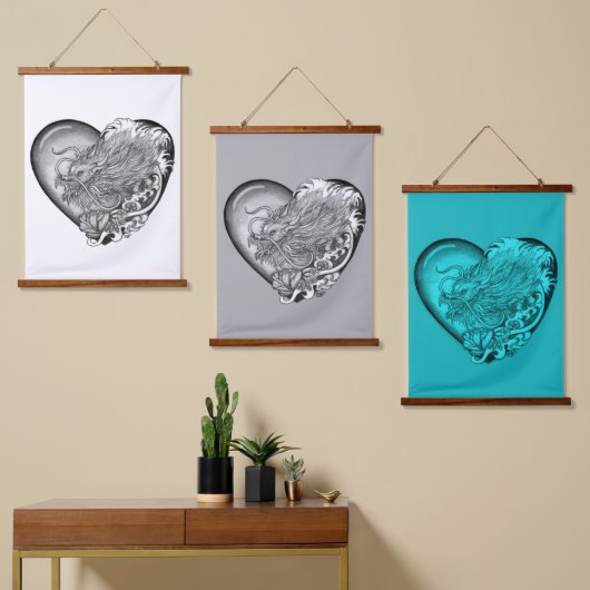 Dragon Heart Hangend Wandkleed (Asymmetrisch)