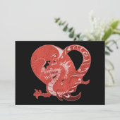 Dragon Heart Invitation Kaart (Staand voorkant)