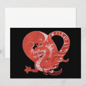 Dragon Heart Invitation Kaart (Voorkant / Achterkant)
