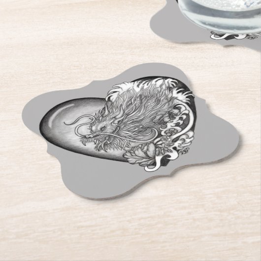 Dragon Heart Kartonnen Onderzetters (Gekanteld)