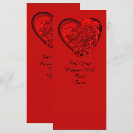 Dragon Heart Programmakaart (Voorkant / Achterkant)