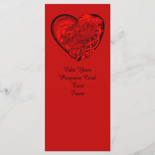 Dragon Heart Programmakaart (Voorkant)