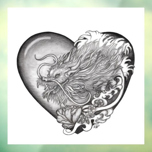 Dragon Heart Raamsticker (Vel 3)
