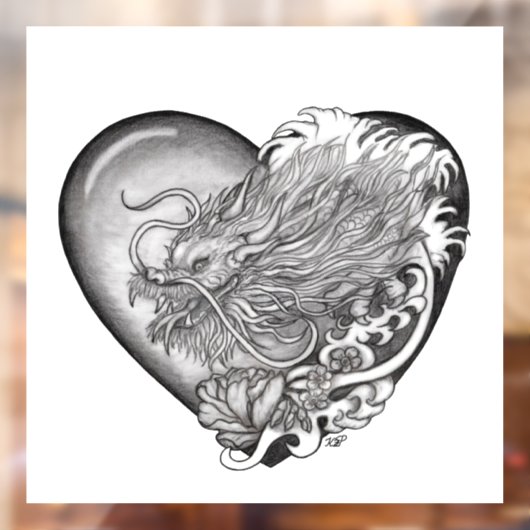 Dragon Heart Raamsticker (Vel 2)