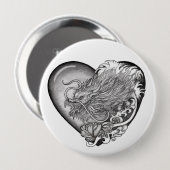Dragon Heart Ronde Button 4,0 Cm (Voorkant /achterkant)