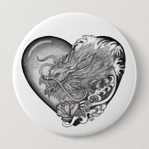 Dragon Heart Ronde Button 4,0 Cm