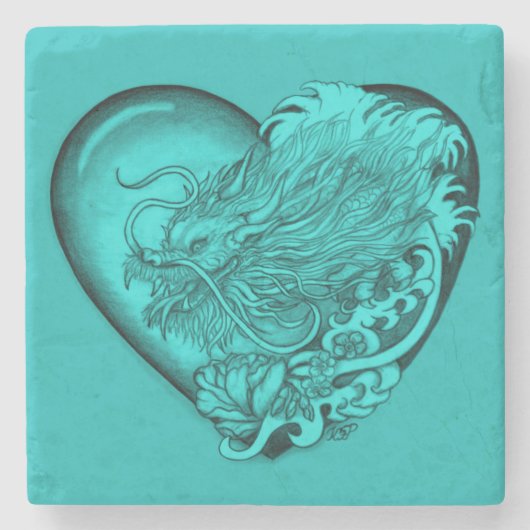 Dragon Heart Stenen Onderzetter (Voorkant)