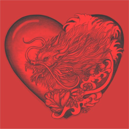 Dragon Heart Sticker (Voorkant)