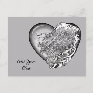 Dragon Heart Tattoo Kunst Briefkaart