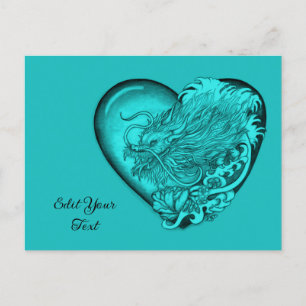 Dragon Heart Tattoo Kunst Briefkaart