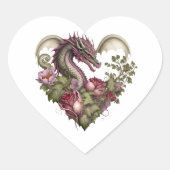 Dragon Heart Valentijn Envelope Hart Sticker (Voorkant)