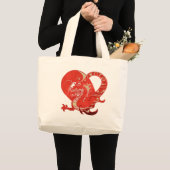 Dragon Heart Valentijn Grote Tote Bag (Voorkant (product))