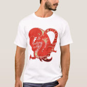 Dragon Heart Valentijn Lichtgekleurde Unisex T-shirt (Voorkant)