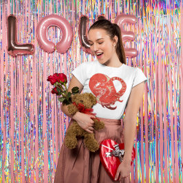 Dragon Heart Valentijn Lichtgekleurde Vrouwen T-shirt