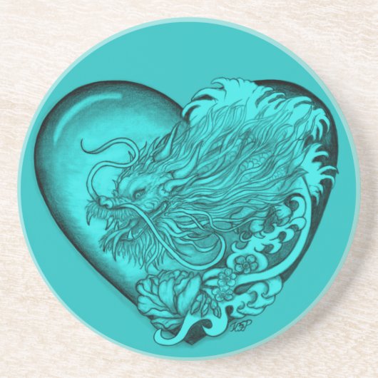 Dragon Heart Zandsteen Onderzetter (Voorkant)