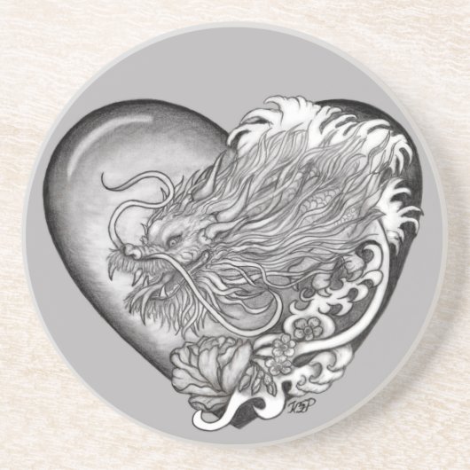 Dragon Heart Zandsteen Onderzetter (Voorkant)