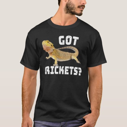 Dragon heeft crickets hagedireptiel t-shirt (Voorkant)