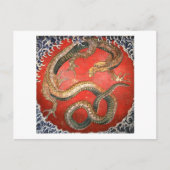 Dragon, Hokusai Japans Kunstwerk Briefkaart (Voorkant)
