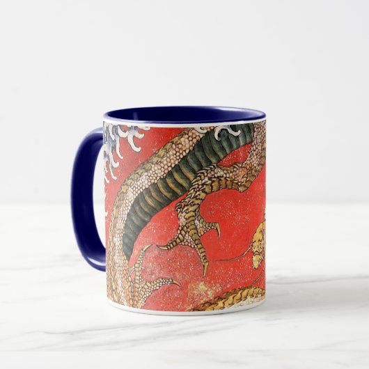 Dragon, Hokusai Japans Kunstwerk Mok (Voorkant links)