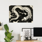 Dragon, Hokusai Poster (Thuiskantoor)