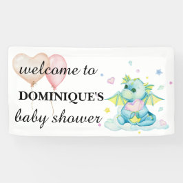 Dragon Holding Een Hart - Welkomstbanner Spandoek