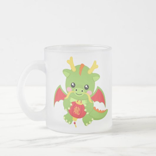 Dragon Holding Lantern Matglas Koffiemok (Links)