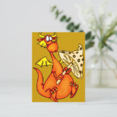 Dragon Holding paddenstoel Briefkaart (Staand voorkant)