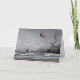 Dragon Holiday Card Feestdagen Kaart
