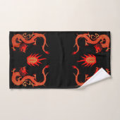 Dragon Holiday Rood en Zwart Bad Handdoek (Handdoek)