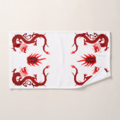  Dragon Holiday Rood en Zwart Bad Handdoek (Handdoek)