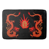  Dragon Holiday Rood en Zwart Badmat (Voorkant)