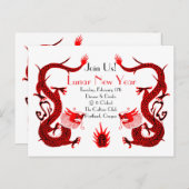  Dragon Holiday Rood en Zwart Briefkaart (Voorkant / Achterkant)